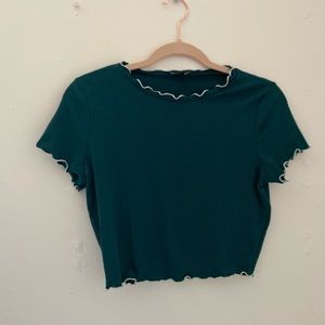 Emerald Green Ruffles Shirt